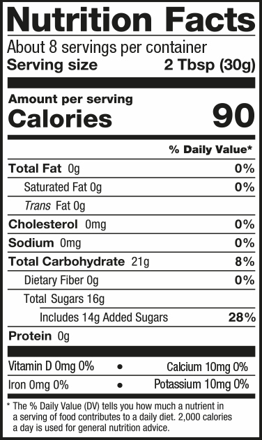 Candied Sour Black Cherries in Syrup Nutrition Facts